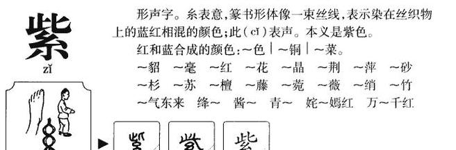 紫字的正确读音