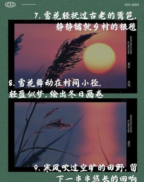 田野雪景中的经典诗句赏析