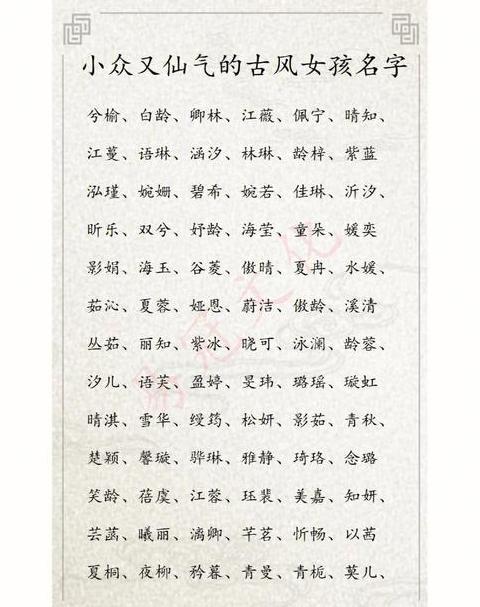 1600个仙气古风名字大盘点，诗意十足好听到哭