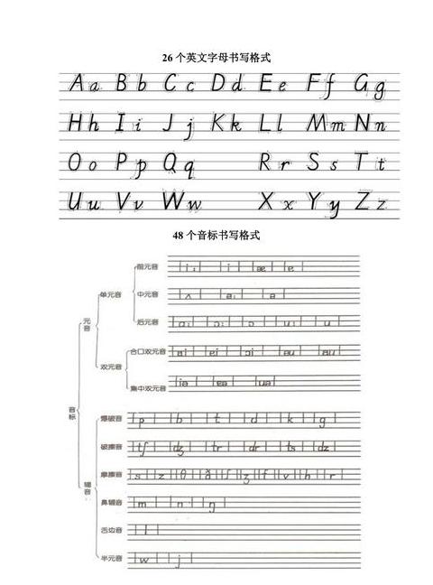 英文字母26大小写书写格式与注意事项详解